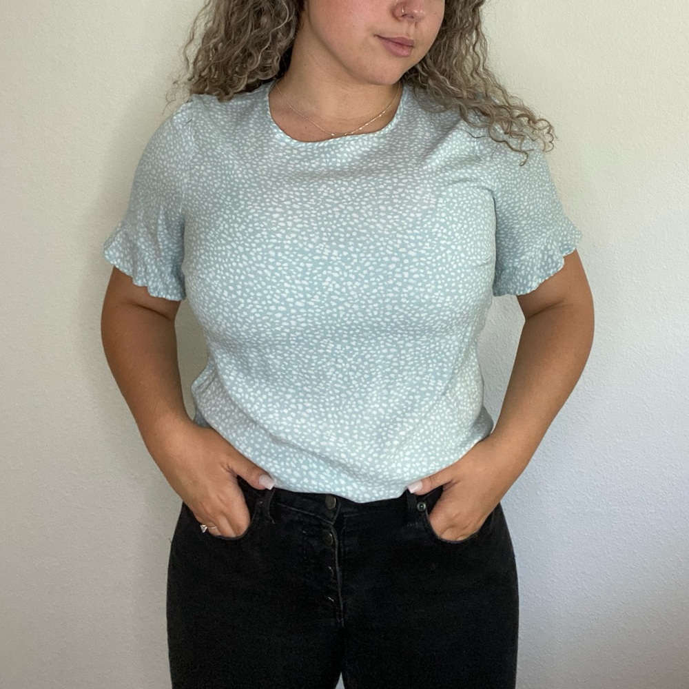 Abercrombie & Fitch Blue Polka Dot Blouse 💙